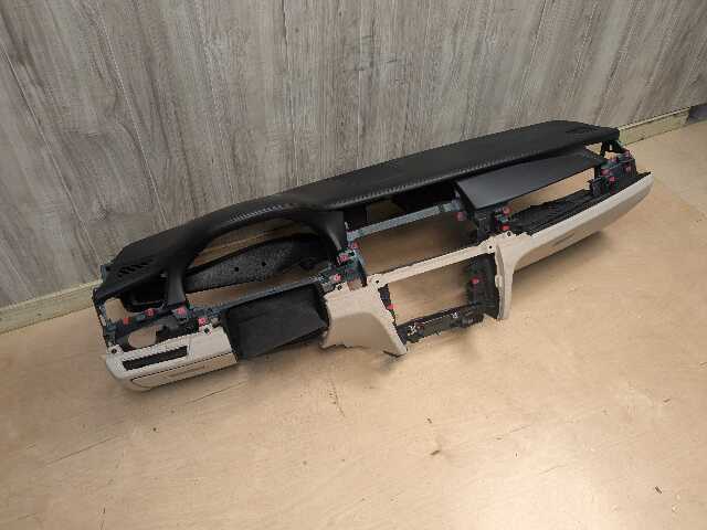 10-15 OEM BMW F01 F02 Alpina B7 Dashboard Dash Leather Panel Black / TAN w HUD