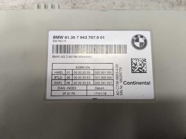 17-20 OEM BMW G30 530 540 M550 Front Left or Right Seat Control Module