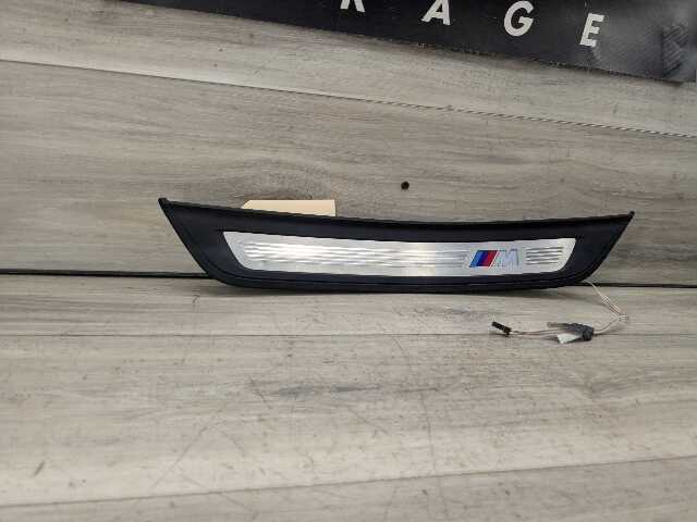 17-20 OEM BMW G30 Rear Left Driver Illuminated Door Sill Plate Molding M Trim