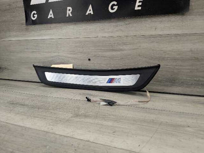 17-20 OEM BMW G30 Rear Left Driver Illuminated Door Sill Plate Molding M Trim