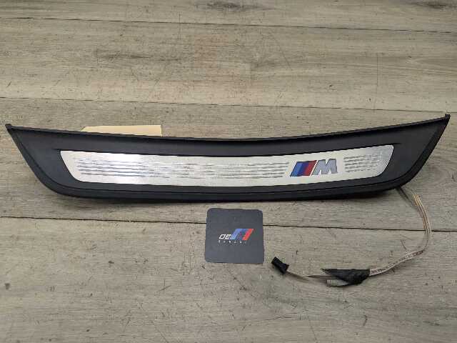 17-20 OEM BMW G30 Rear Left Driver Illuminated Door Sill Plate Molding M Trim