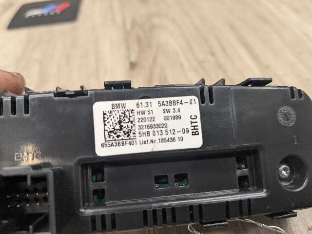 OEM BMW G20 G22 G23 G26 G42 G80 G82 AC Rear Heater Climate Control Switch Panel