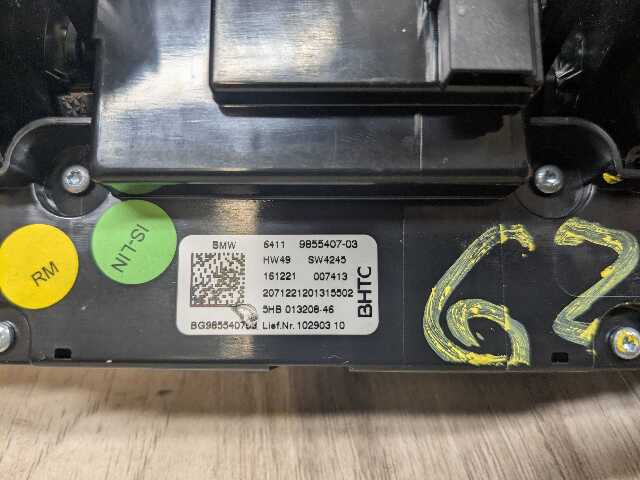 OEM BMW G01* G20 G22 G26 G42 G80 G82 AC Vent Heater Climate Control Switch Panel