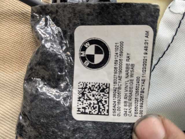 22-25 OEM BMW G42 230 M240 Rear Right Passenger Seat Bolster Air Bag BEIGE