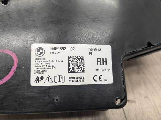 22-25 OEM BMW G42 G87 230 M240 M2 Front Right Passenger Side Seat Air Bag Airbag