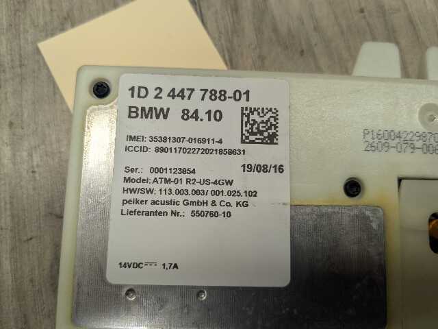 16-25 OEM BMW F15 F30 F36 F48 G01 G05 G12 G20 G30 Telematics Control Unit Module