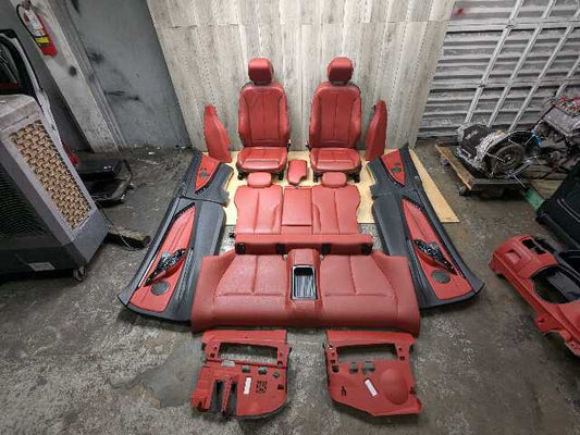 OEM BMW F32 428 430 435 440 Front Rear Left Right Interior Seat Door Panels RED