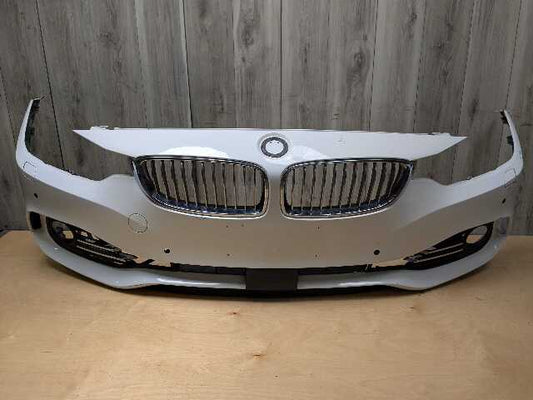 14-17 OEM BMW F32 F33 F36 BASE Front Bumper Cover w/ Upper Lower Grilles White