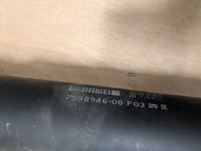 10-15 OEM BMW F02 Alpina B7L RWD Rear Drive Shaft Driveshaft Transmission 1883MM