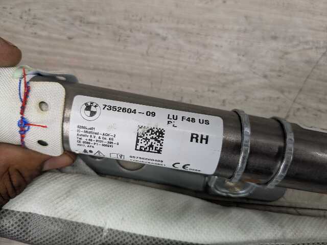 16-22 OEM BMW F48 X1 Right Passenger Top Roof Head Air Bag Airbag Curtain