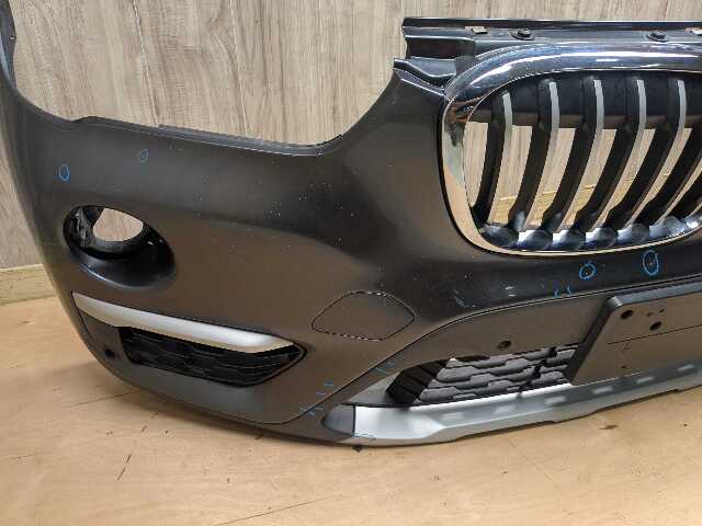 *16-19 OEM BMW F48 X1 Front Bumper Cover Panel w/ Grilles X-LINE Gray B39