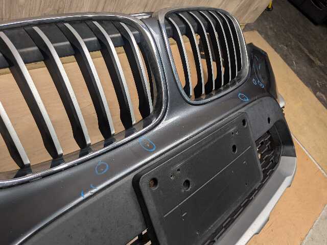 *16-19 OEM BMW F48 X1 Front Bumper Cover Panel w/ Grilles X-LINE Gray B39