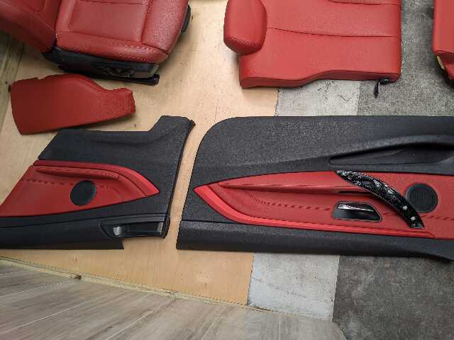 OEM BMW F32 428 430 435 440 Front Rear Left Right Seats Door Panels COMPLETE Red