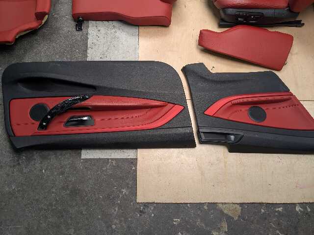 OEM BMW F32 428 430 435 440 Front Rear Left Right Seats Door Panels COMPLETE Red