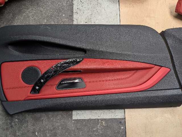 OEM BMW F32 428 430 435 440 Front Rear Left Right Seats Door Panels COMPLETE Red