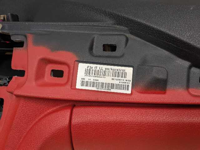 OEM BMW F30 F32 F33 F36 328 335 340 428 435 Dashboard Cover Trim Panel BLACK/RED