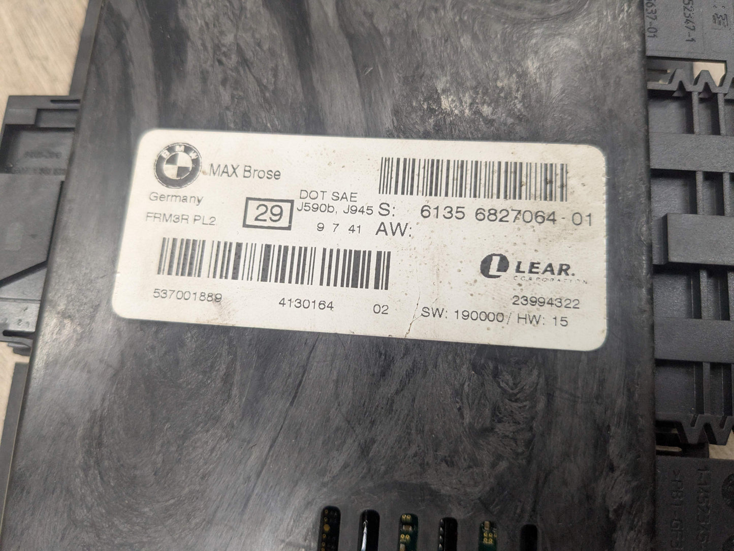 07-13 OEM BMW E84 E89 E90 E92 E93 X1 AHL FRM 3R Footwell Light Control Module