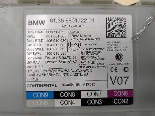 OEM BMW F90 F97 G01 G02 G12 G30 X3 BDC Body Domain Control Module Unit + 2 Keys