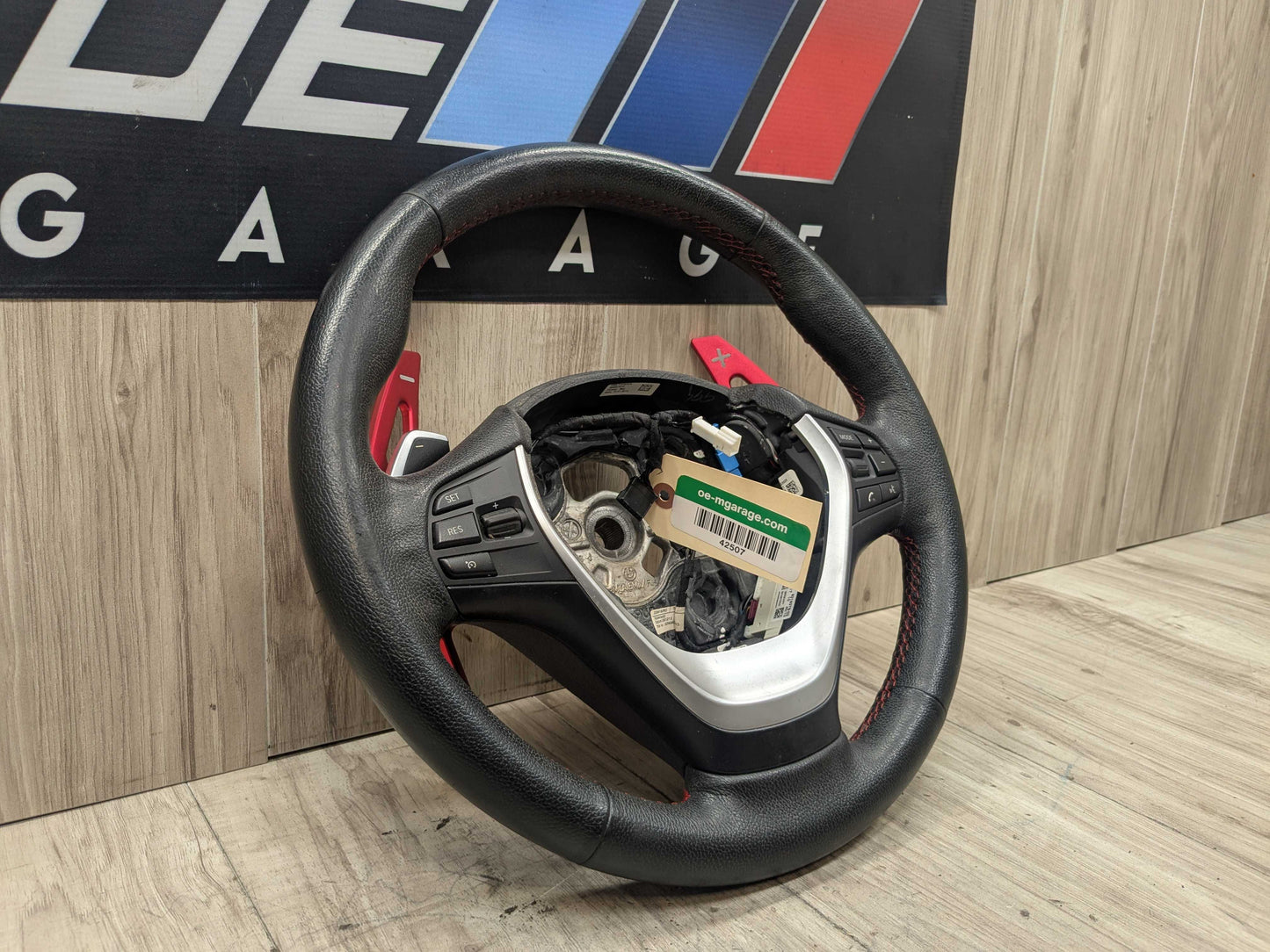 OEM BMW F22 F30 F32 F34 F36 428 Sport Line Leather Steering Wheel w/ Shifters