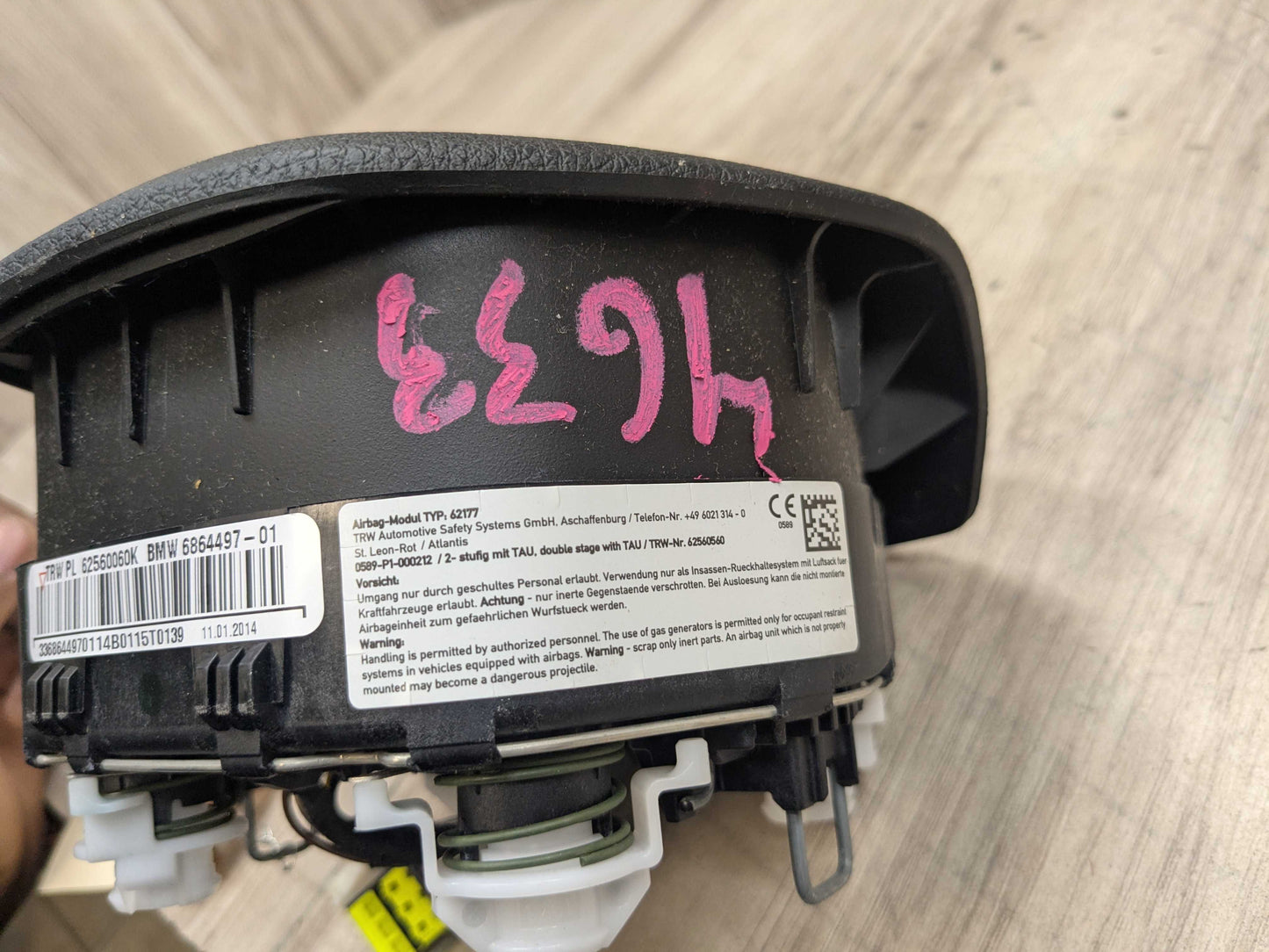 OEM BMW F22 F30 F32 F33 F36 328 335 428 435 Steering Wheel Airbag Air Bag Black