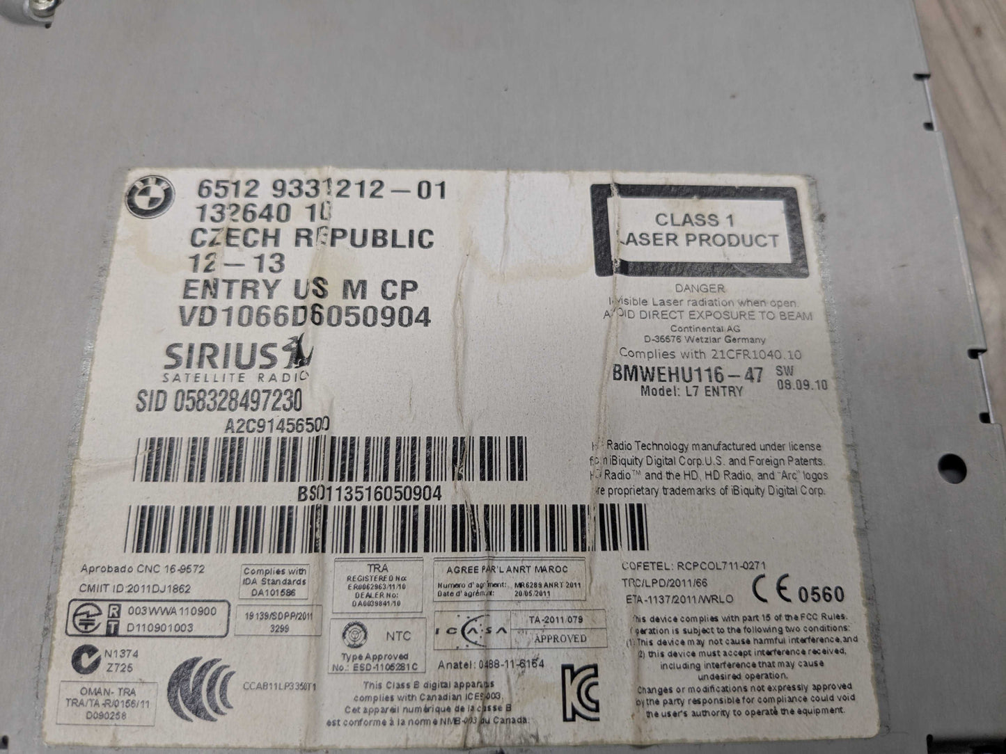 OEM BMW F22 F30 F32 Radio Audio Professional Media Cd Disc Player Head Unit