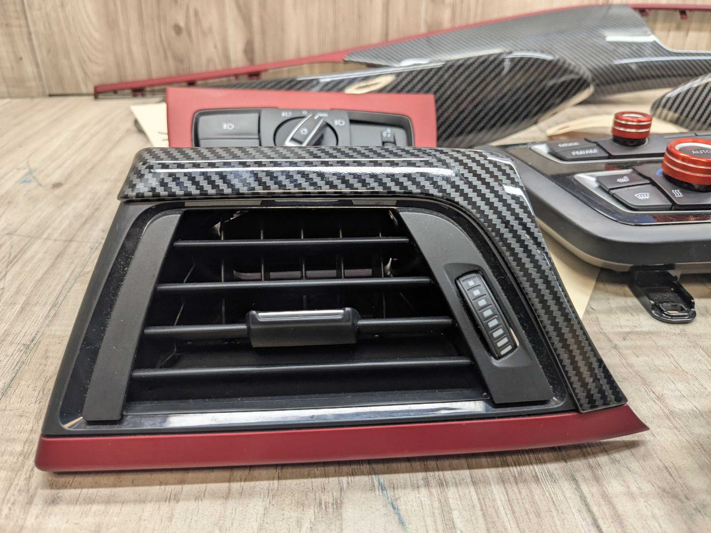 OEM BMW F30 F32 F36 F80 F82 Center Dashboard AC Climate Vent Trim SET (8)