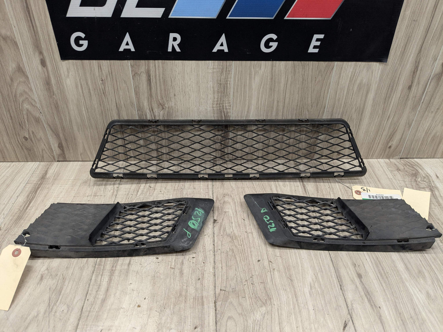 07-10 OEM BMW E92 E93 Front Bumper Cover Lower Center Left Right Grilles SET