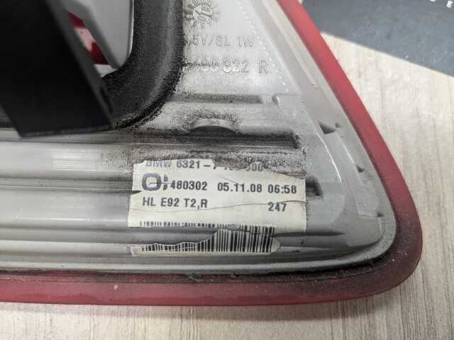 07-10 BMW OEM E93 328 335 Rear Left Driver Right Passenger Inner Tail lights SET