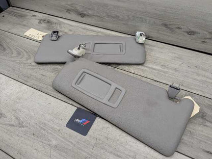 12-20 OEM BMW F30 F31 F34 F36 Front Left Right Interior Sun Visor Pair SET Grey