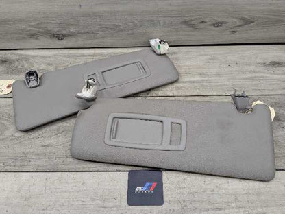 12-20 OEM BMW F30 F31 F34 F36 Front Left Right Interior Sun Visor Pair SET Grey