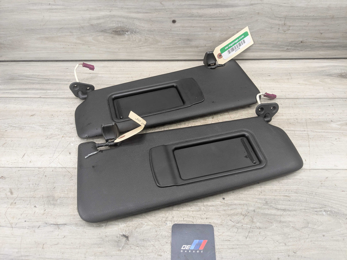 07-13 OEM BMW E92 328 335 M3 COUPE Left Driver Right Passenger Sun Visors PAIR