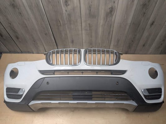 *11-14 OEM BMW F25 X3 Front Bumper Cover Panel w/ Grilles COMPLETE White 300