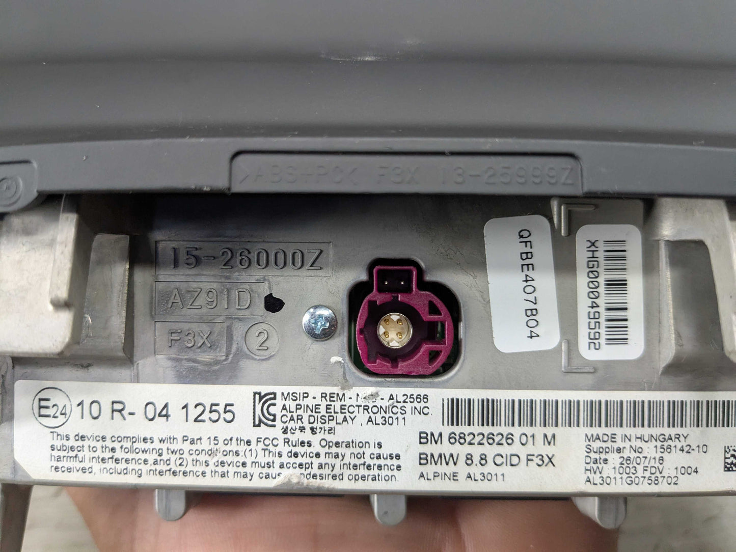 OEM BMW F30 F32 F36 F80 F82 Navigation Display Monitor Information Screen NBT L7