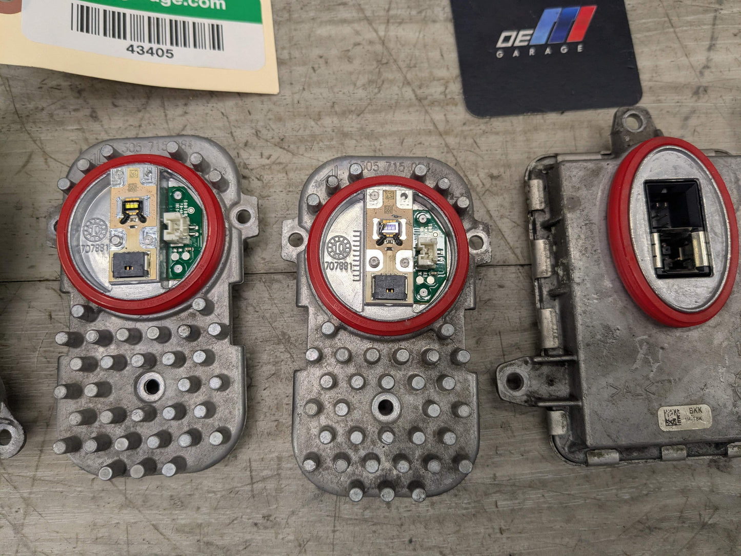 11-13 OEM BMW E92 E93 328 335 Left Driver HID DRL Headlight Ballasts Modules SET
