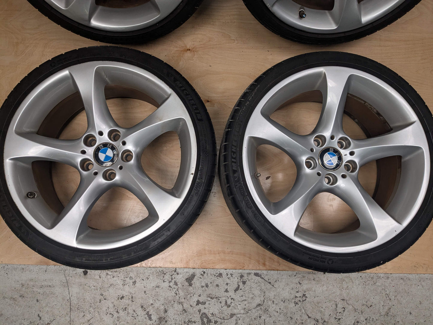 BBS OEM BMW E90 E92 E93 328 335 Wheels Rims 19x8 19x9 Star Spoke Style 230 SET