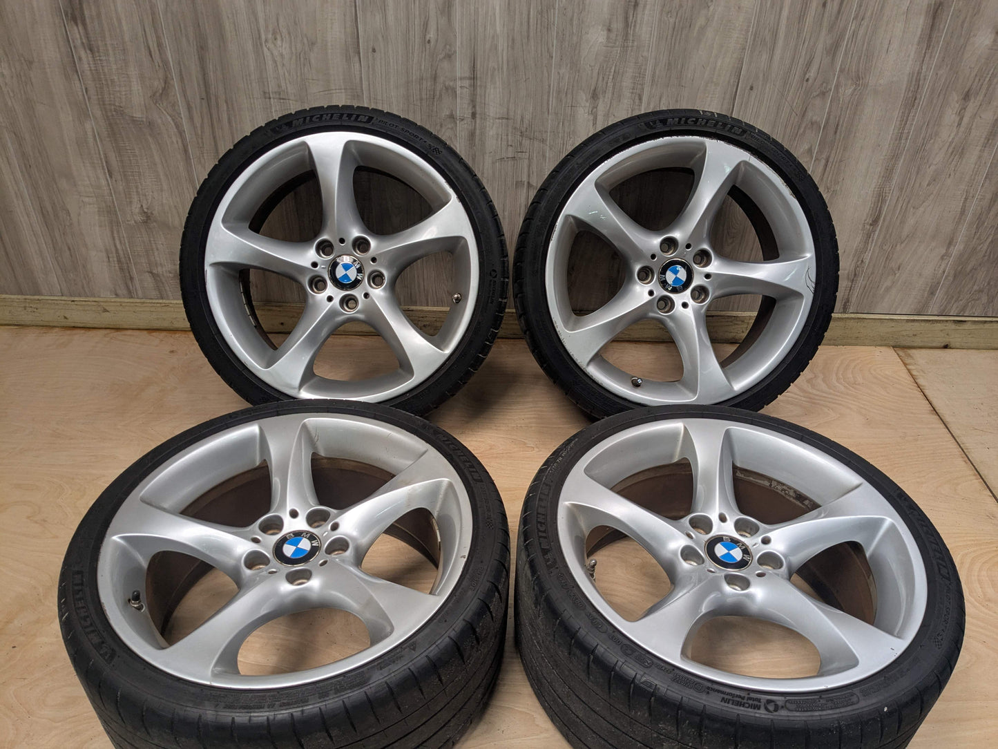 BBS OEM BMW E90 E92 E93 328 335 Wheels Rims 19x8 19x9 Star Spoke Style 230 SET