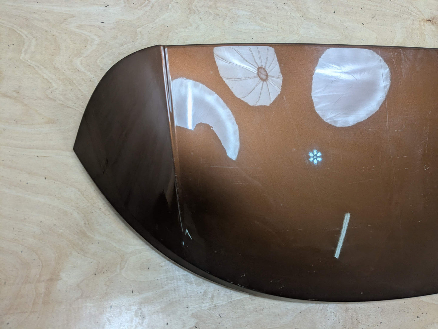 16-22 OEM BMW F48 X1 Rear Liftgate Trunk Roof Upper Wing Spoiler Bronze C29
