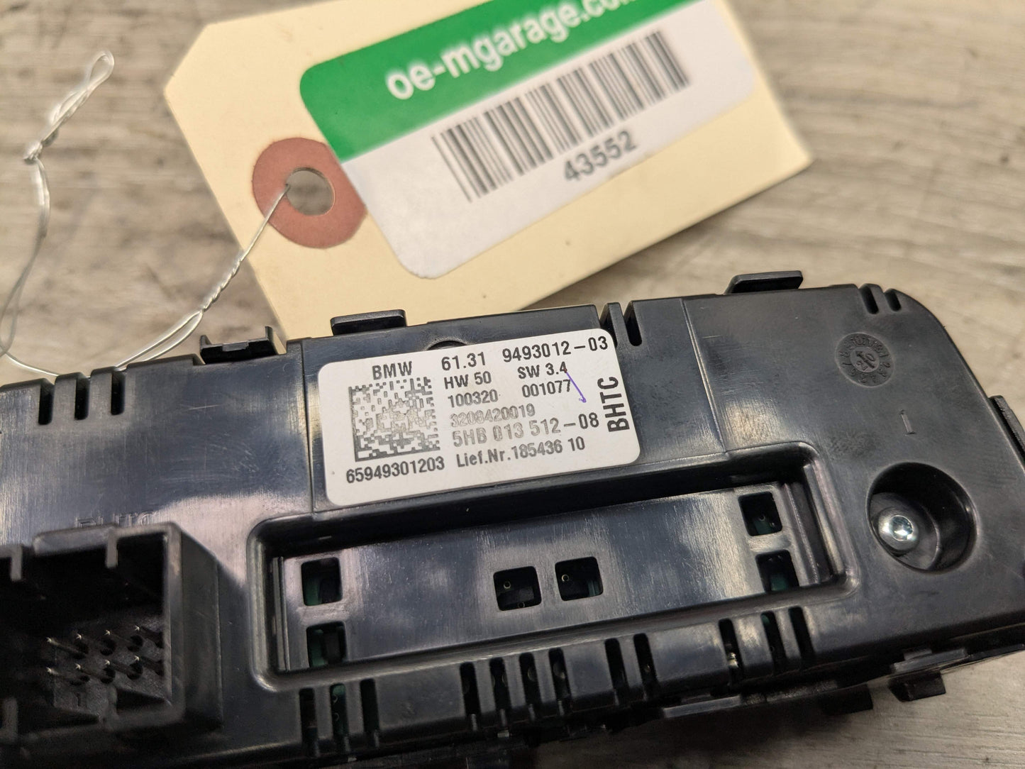 OEM BMW G20 G22 G23 G26 G80 G82 G83 Rear AC Air Climate Control Switch Module