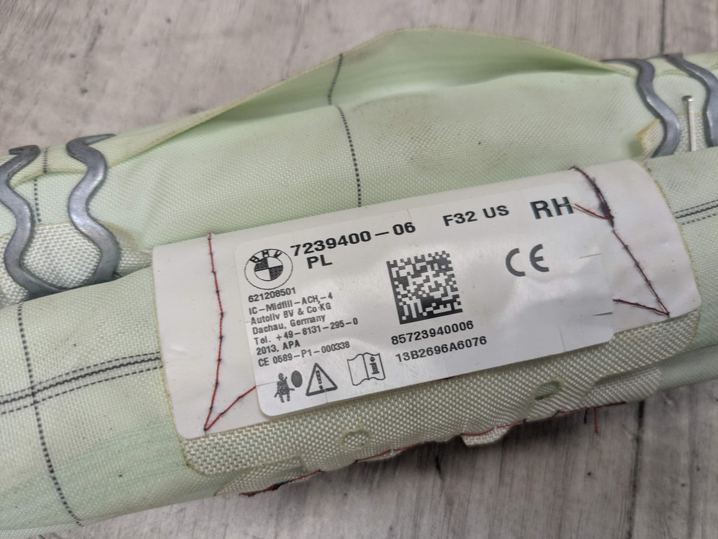 14-20 OEM BMW F32 F82 M4 Right Passenger Top Roof Head Air Bag Airbag Curtain