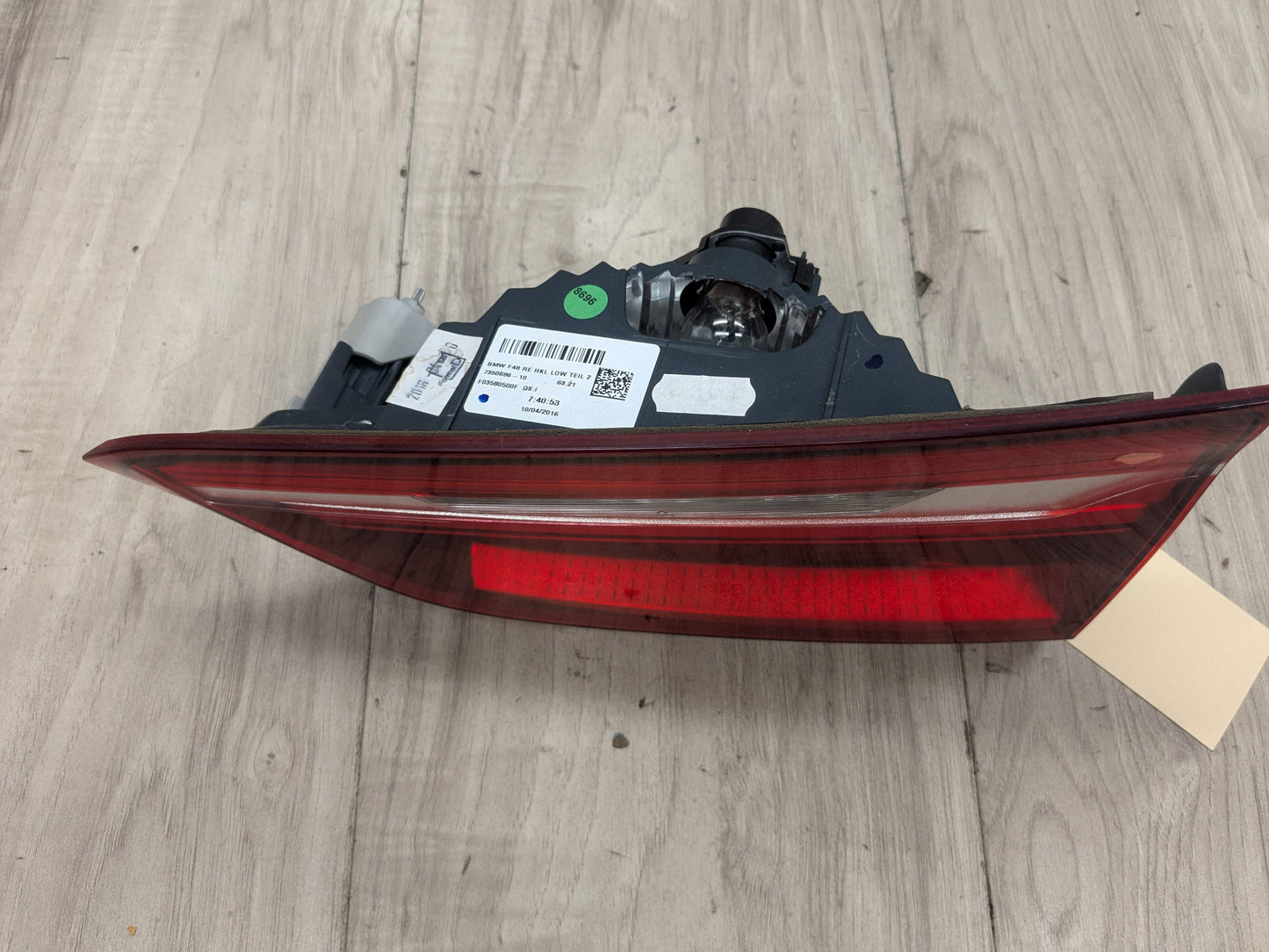 16-22 OEM BMW F48 X1 28i 28iX Rear Right Passenger Side Inner Trunk Tail Light