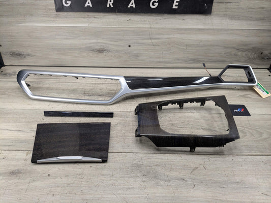 19-25 OEM BMW G20 330 M340 Center Console Dash Panel Wood Interior Trim SET (4)