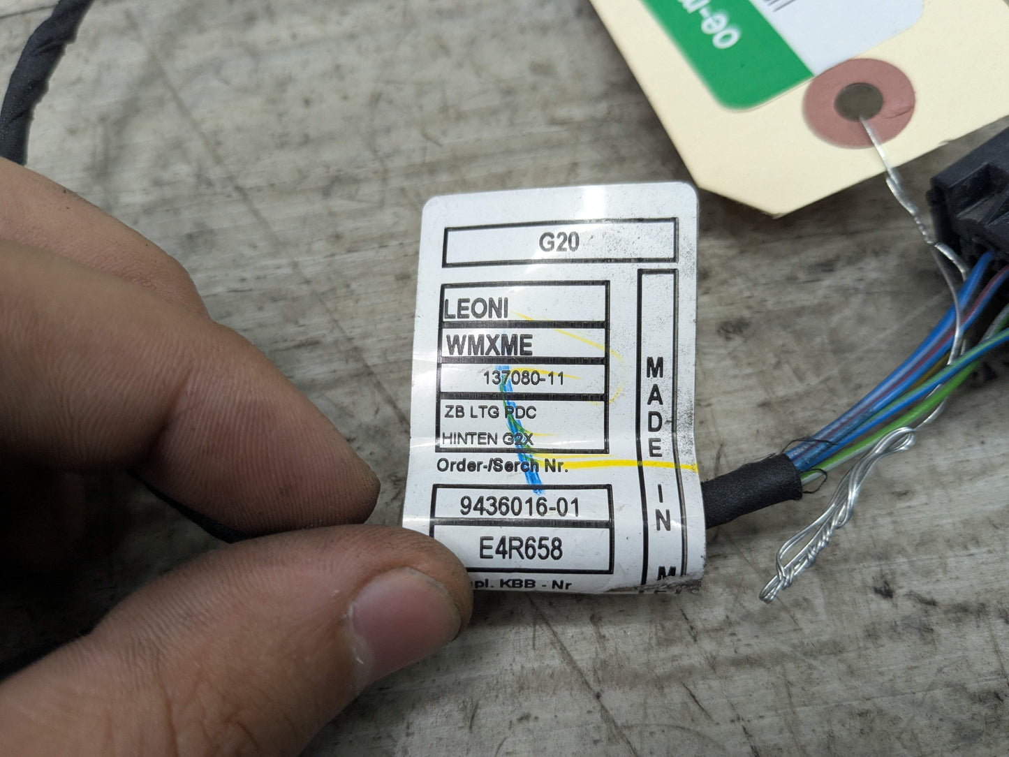 19-25 OEM BMW G20 330i 330iX REAR Parking Sensor PDC Wire Wiring Harness