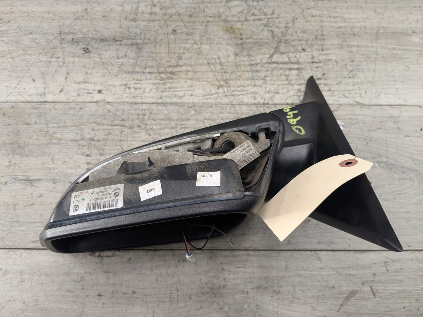 12-15 OEM BMW F30 F31 328 335 Left Driver Side Mirror Heated Auto Dip Gray