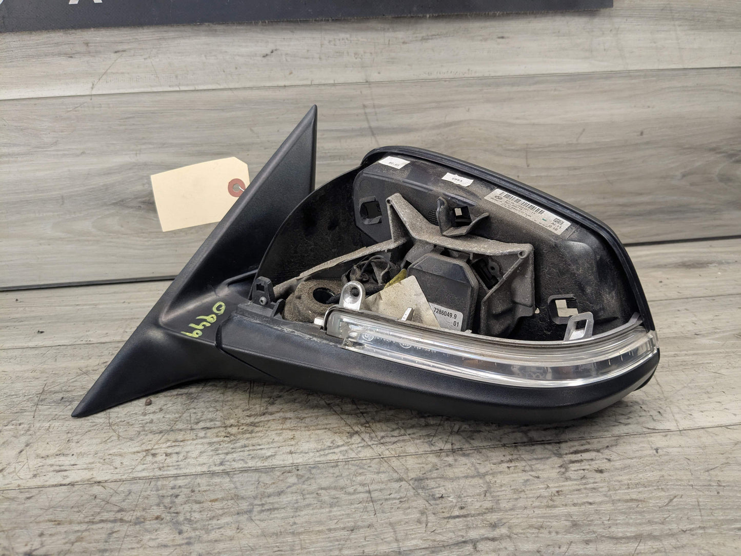 12-15 OEM BMW F30 F31 328 335 Left Driver Side Mirror Heated Auto Dip Gray