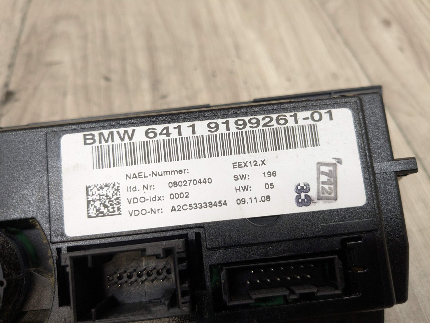 07-13 OEM BMW E92 E93 328 335 AC Heater Climate Control Switch Panel Black