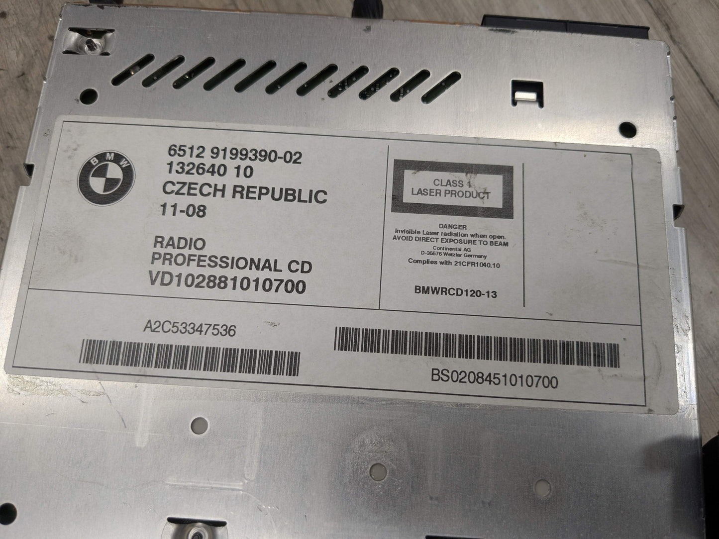 07-10 OEM BMW E82 E88 E90 E93 CD Radio Professional Tuner Receiver CD Player