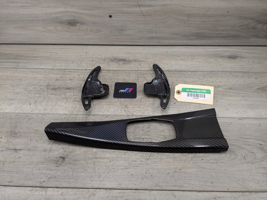 *OEM BMW F30 F32 F33 F36 Steering Wheel Paddle Shifters w/ Center Console Trim