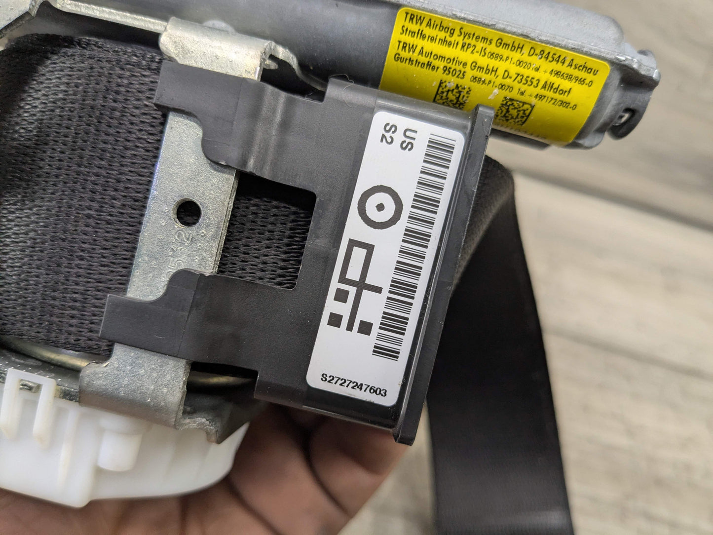 12-20 OEM BMW F30 F36 F80 M3 Front Right Passenger Side Seatbelt Retractor Black