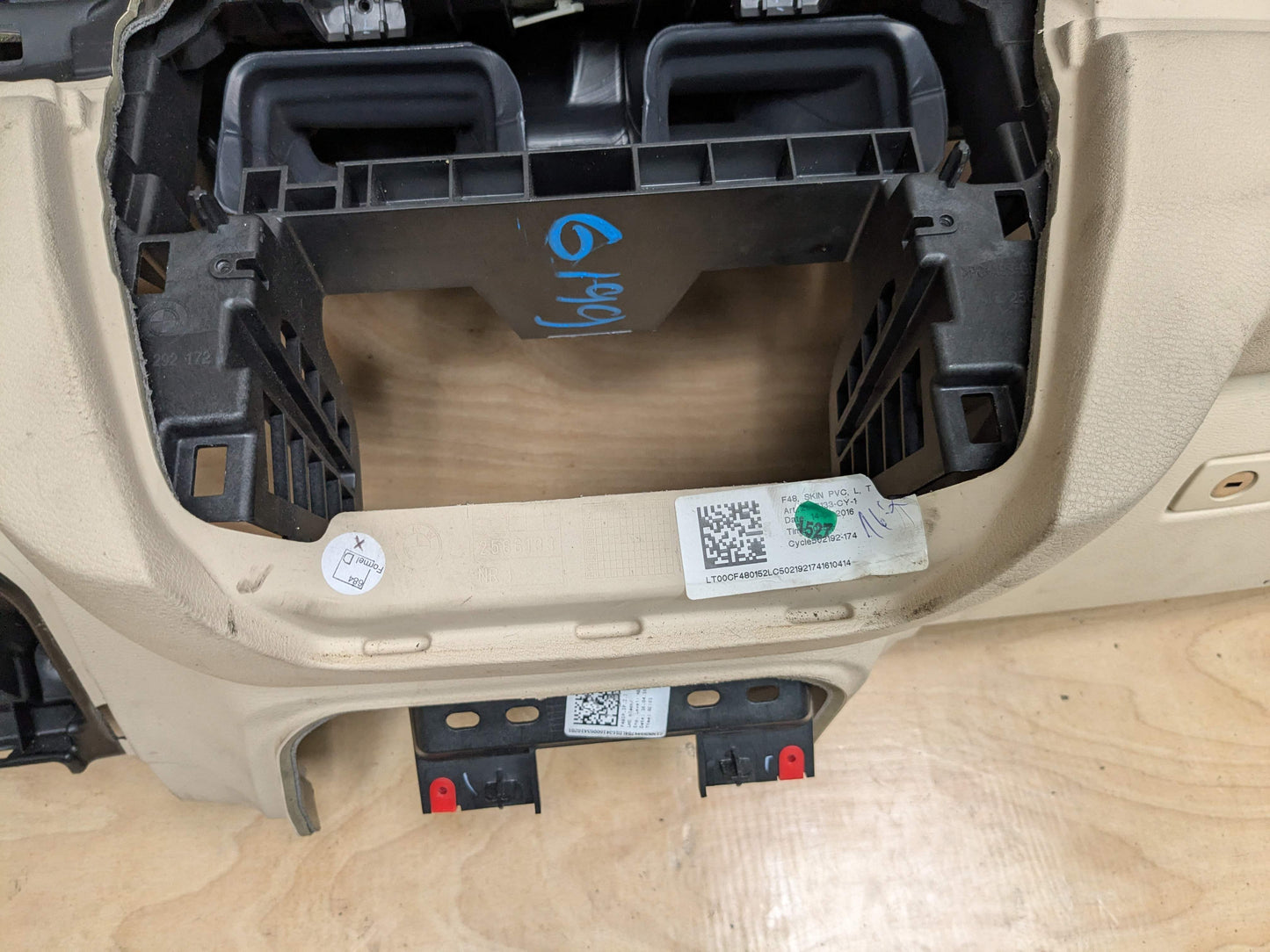 16-23 OEM BMW F39 F48 X1 X2 Dashboard Cover Trim Dash Panel Beige/Black