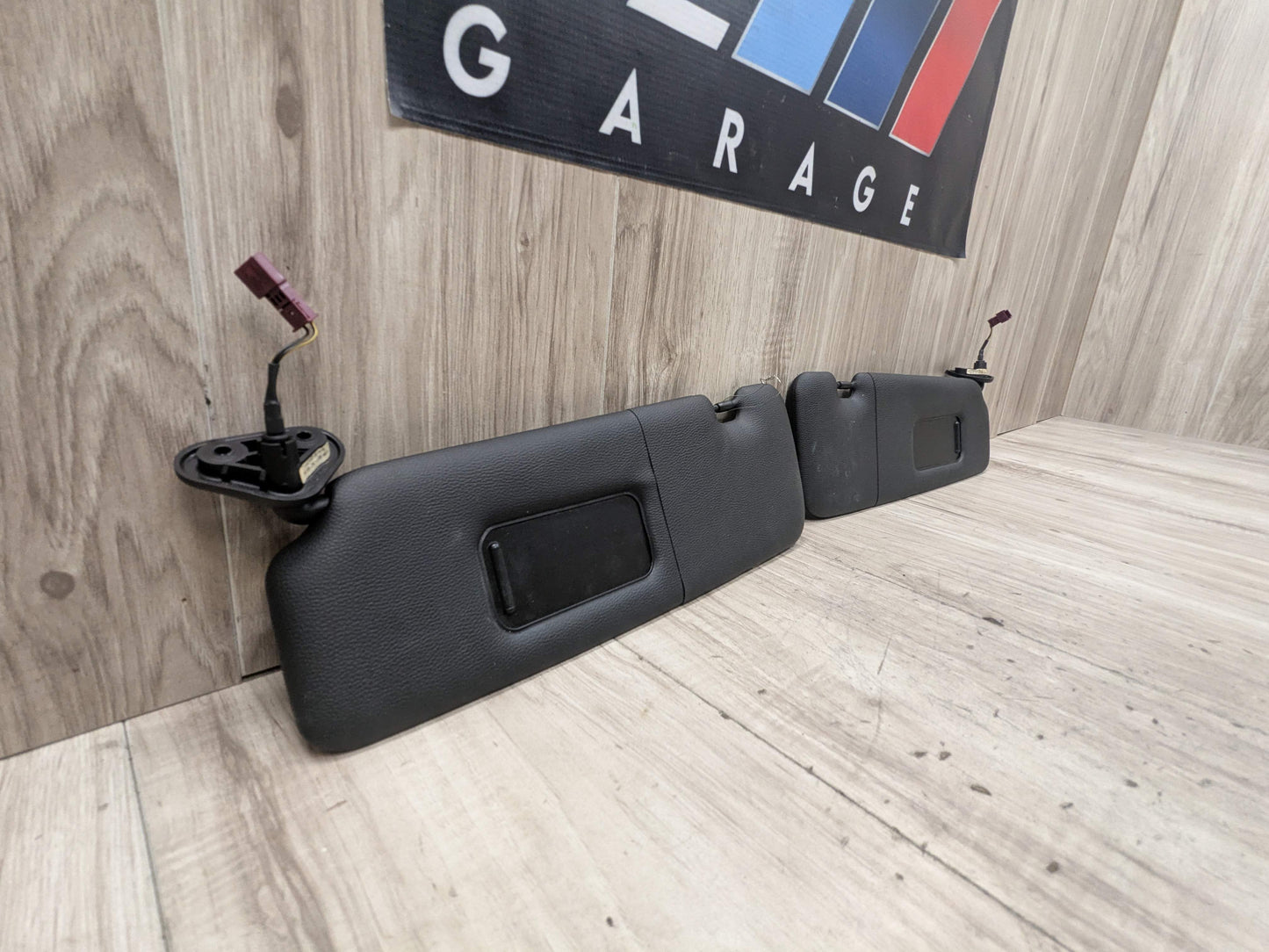 07-13 OEM BMW E88 E93 128 328 335 M3 Convertible Sun Visor Black Pair SET